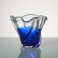 Kobaltowy wazon vintage szklo murano
