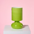 Szklana lampka stołowa vintage ikea LYKTA zielona