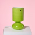 Szklana lampka stołowa vintage ikea LYKTA zielona
