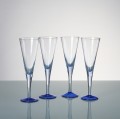 Kieliszki piekne blekitne vintage do szampana prosecco