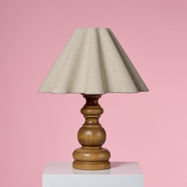 Drewniana podstawa lampy vintage