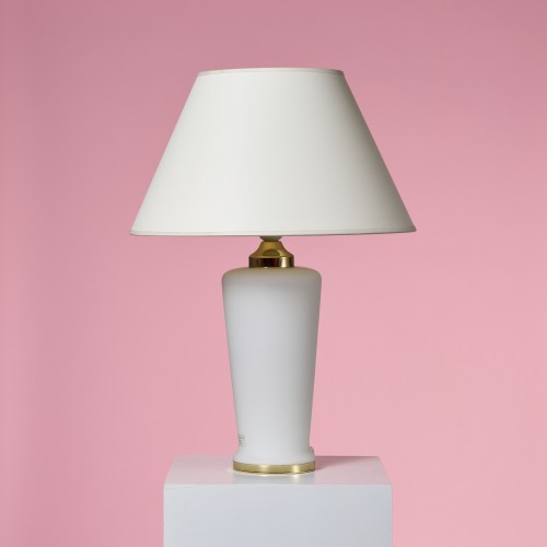 Vintage mleczna lampa z abazurem szklo murano