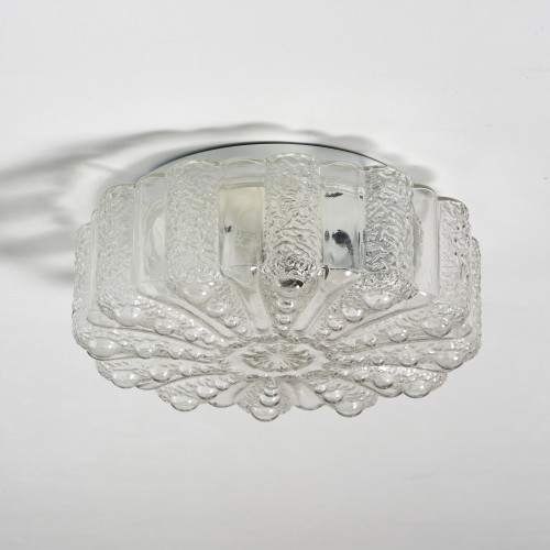 vintage szklany retro plafon PRL