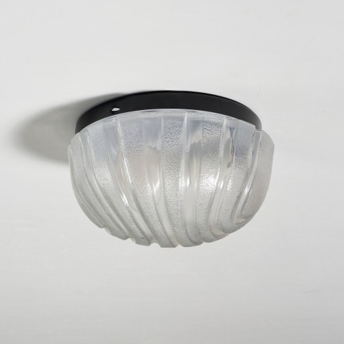 Vintage szklany plafon szklo prasowane