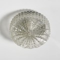 Okragly vintage plafon szklo prasowane PRL