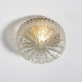 Okragly vintage plafon szklo prasowane PRL