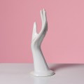 Porcelanowa ceramiczna biala dlon wazonik swiecznik vintage