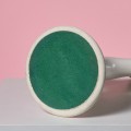 Trójramienny szwedzki biały ceramiczny świecznik vintage