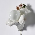 Ceramiczny kinkiet kwiat kula vintage