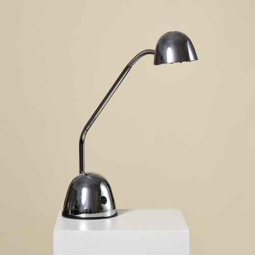 lampka biurkowa stal chrom vintage lata 90
